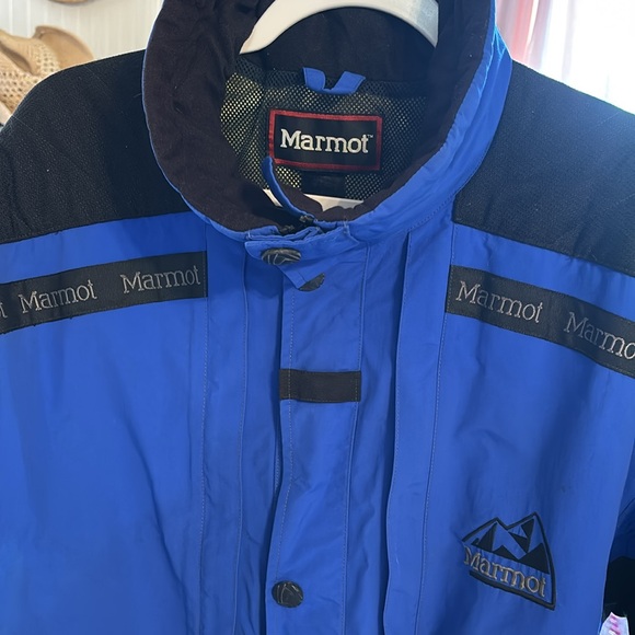 Vintage Marmot Blue Black Ski Jacket Sz L - Picture 2 of 9